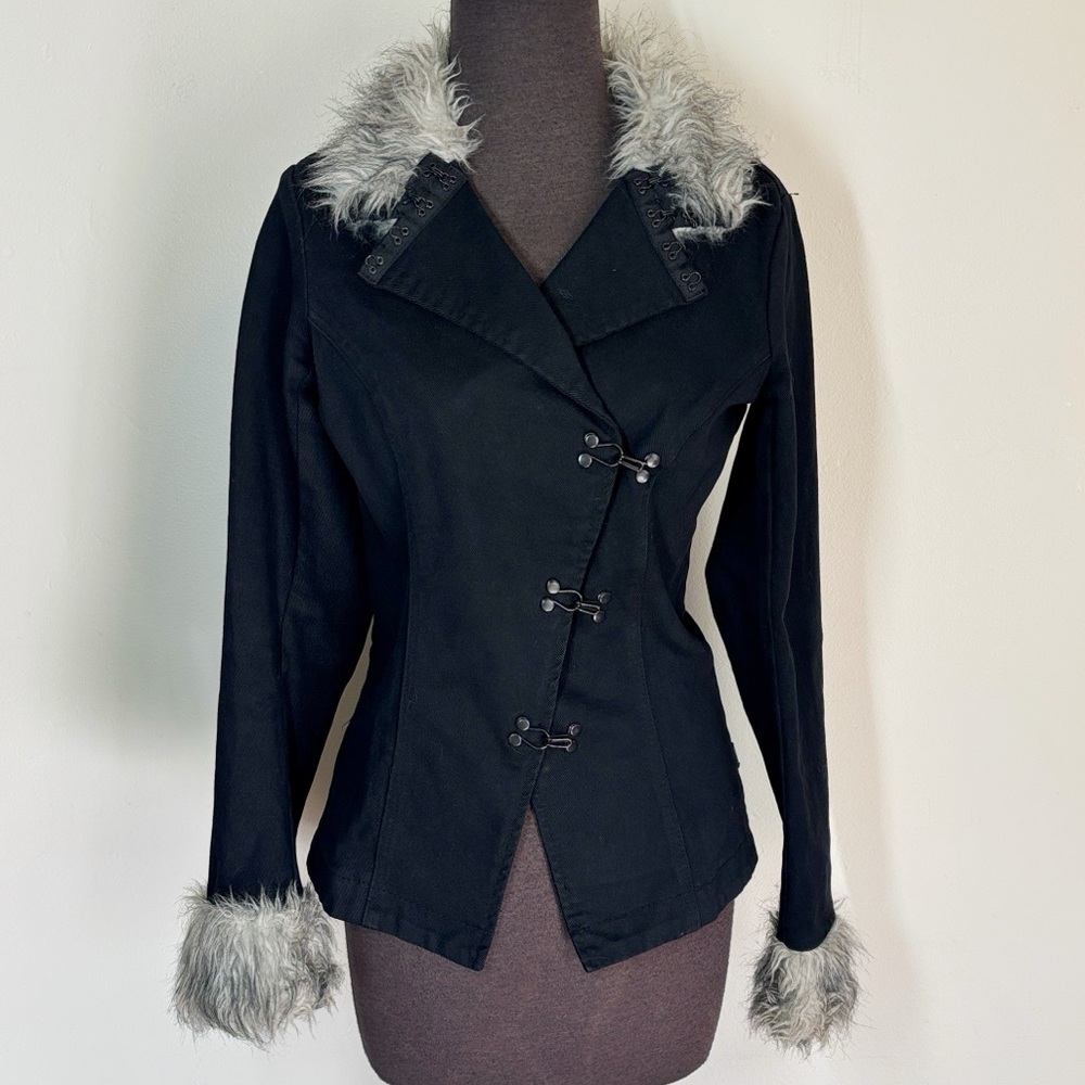 TRIPP NYC Faux Fur & Cotton Jacket
